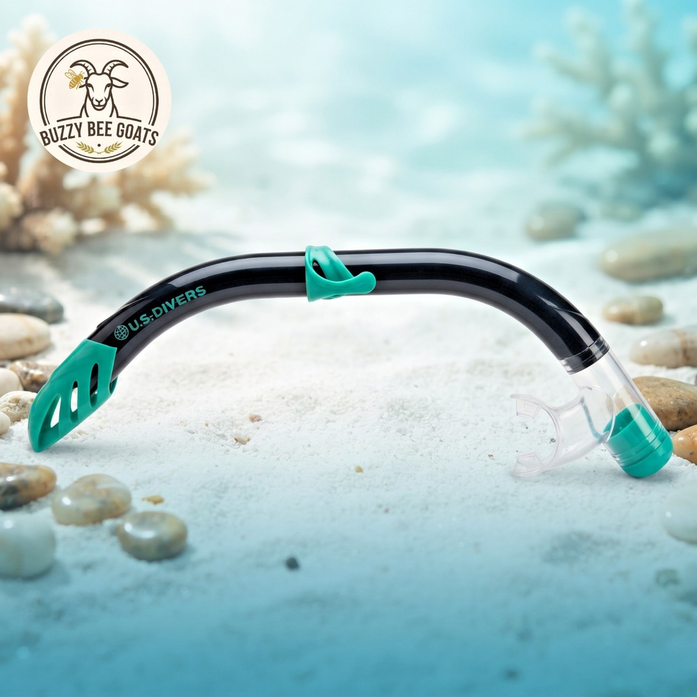 US Divers Playa Silicone Snorkel Turquoise Black Swimming Beach Vacation